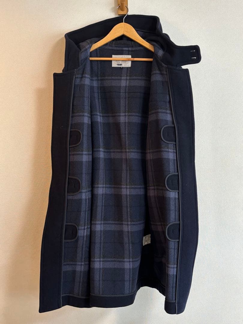 90s SCOTT SHERRY ダッフルコート　ロング　ビッグサイズ　ネイビー