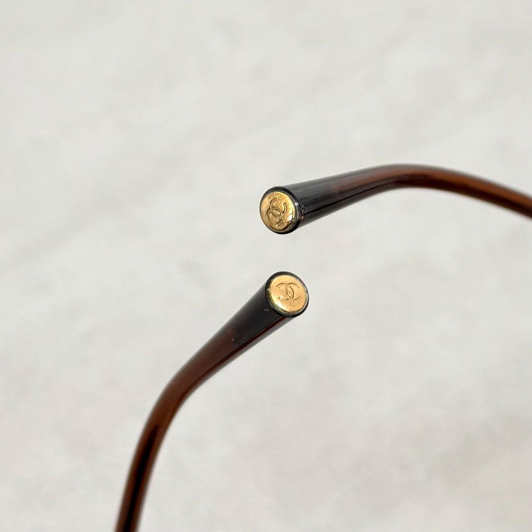 CHANEL サングラス リムレス 4026 オレンジ系 ココマーク