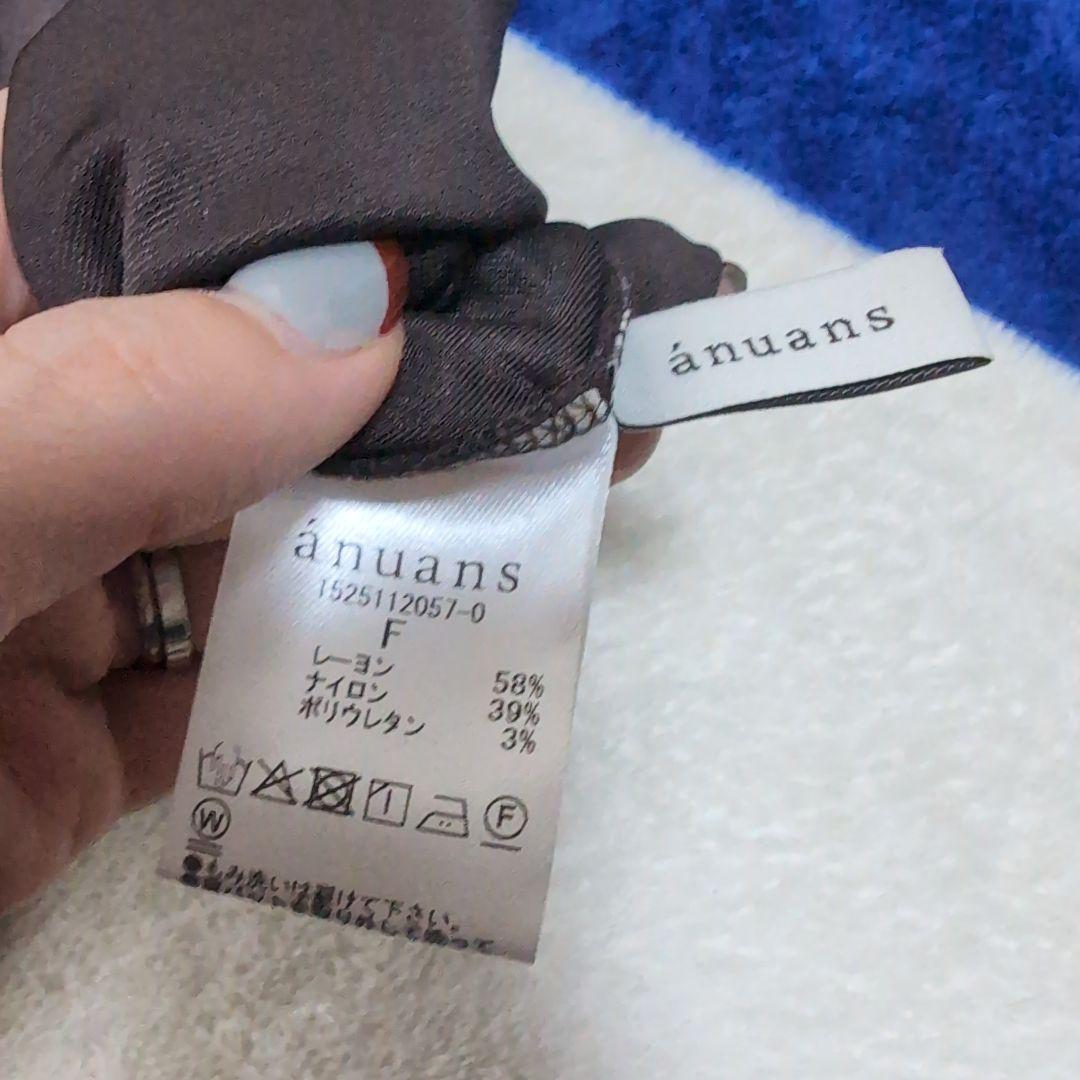 【試着のみ】アニュアンス　グロッシーカットソー　ブラウン