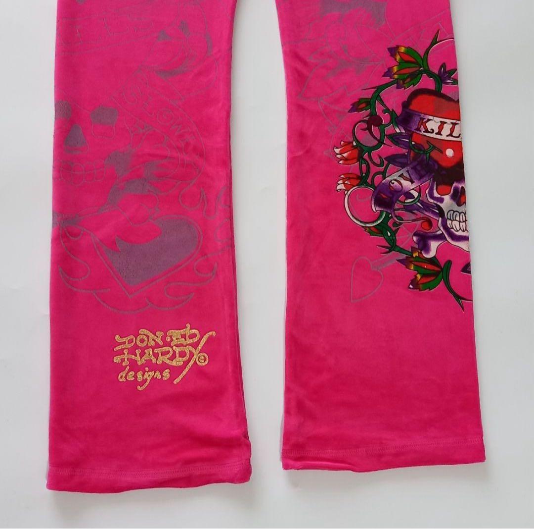 ed hardy　エドハーディ　ベロアパーカー　上下セット　セットアップ