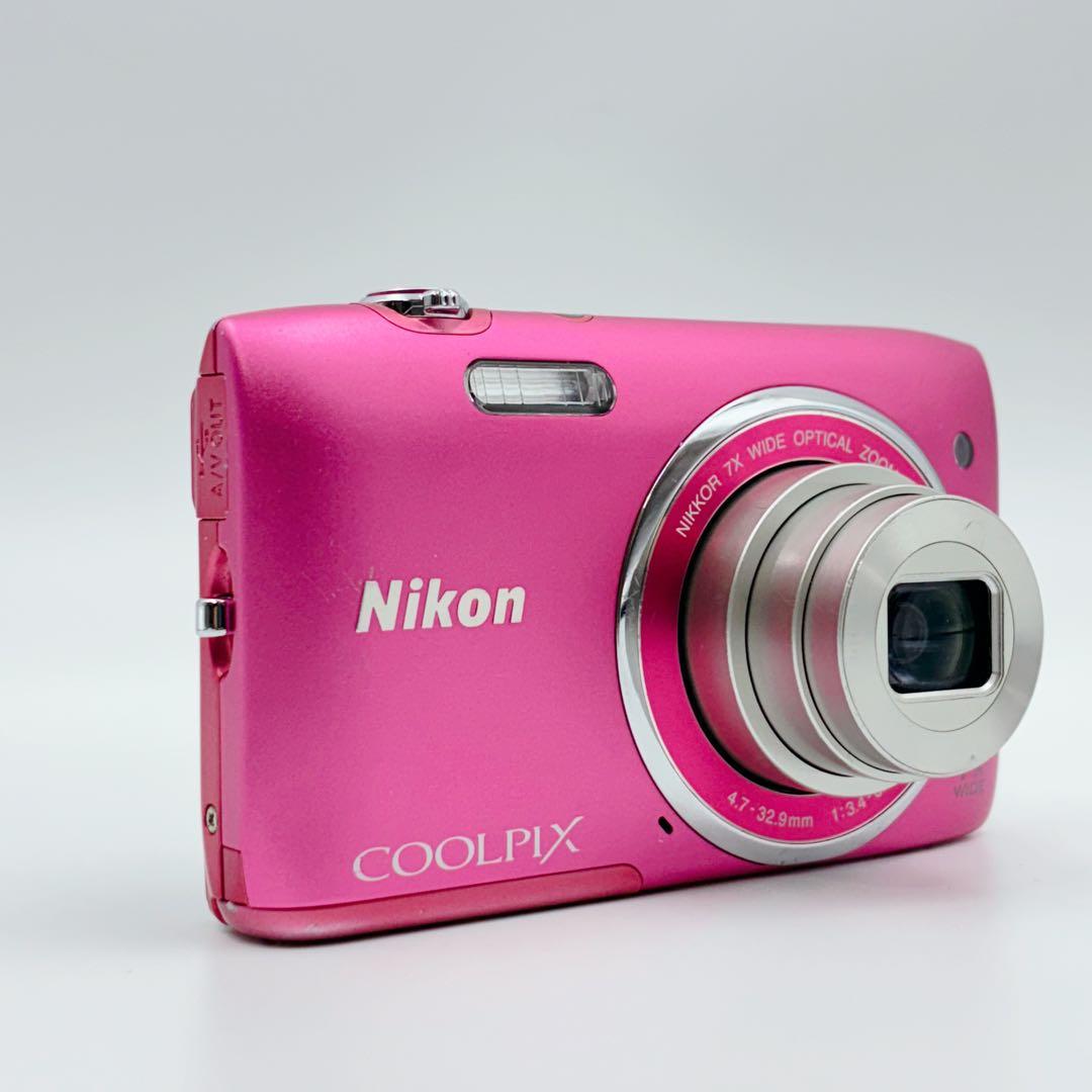 箱付き Nikon COOLPIX S3500 ピンク デジカメ 充電器