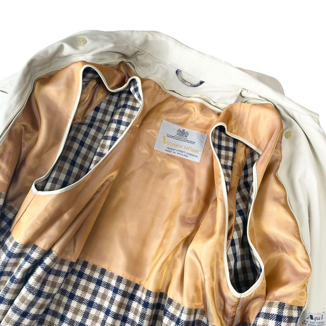 希少✨英国製 Aquascutum トレンチコート ダブル ライナー Aqua5