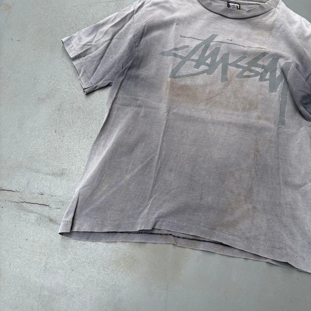 80s Old stussy USA製　黒タグ　ストックロゴ　tシャツ　メンズ