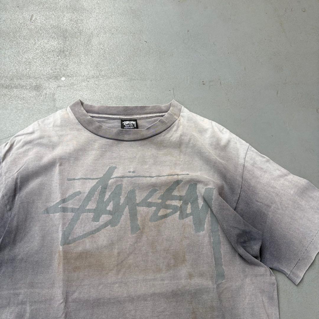 80s Old stussy USA製　黒タグ　ストックロゴ　tシャツ　メンズ