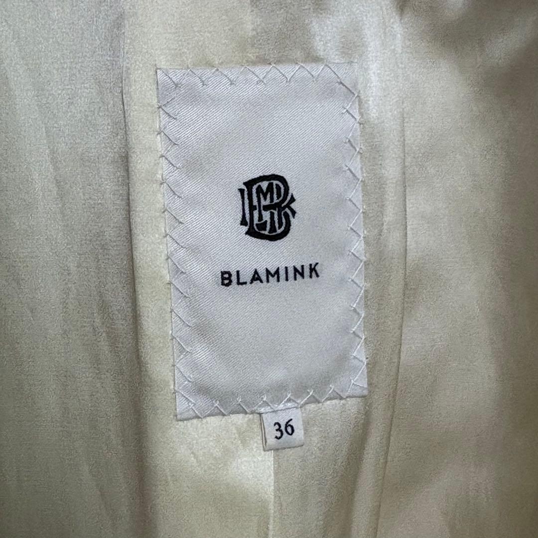 【高級】ブラミンクBLAMINK モヘア ウール シャギーコートロング 36 S