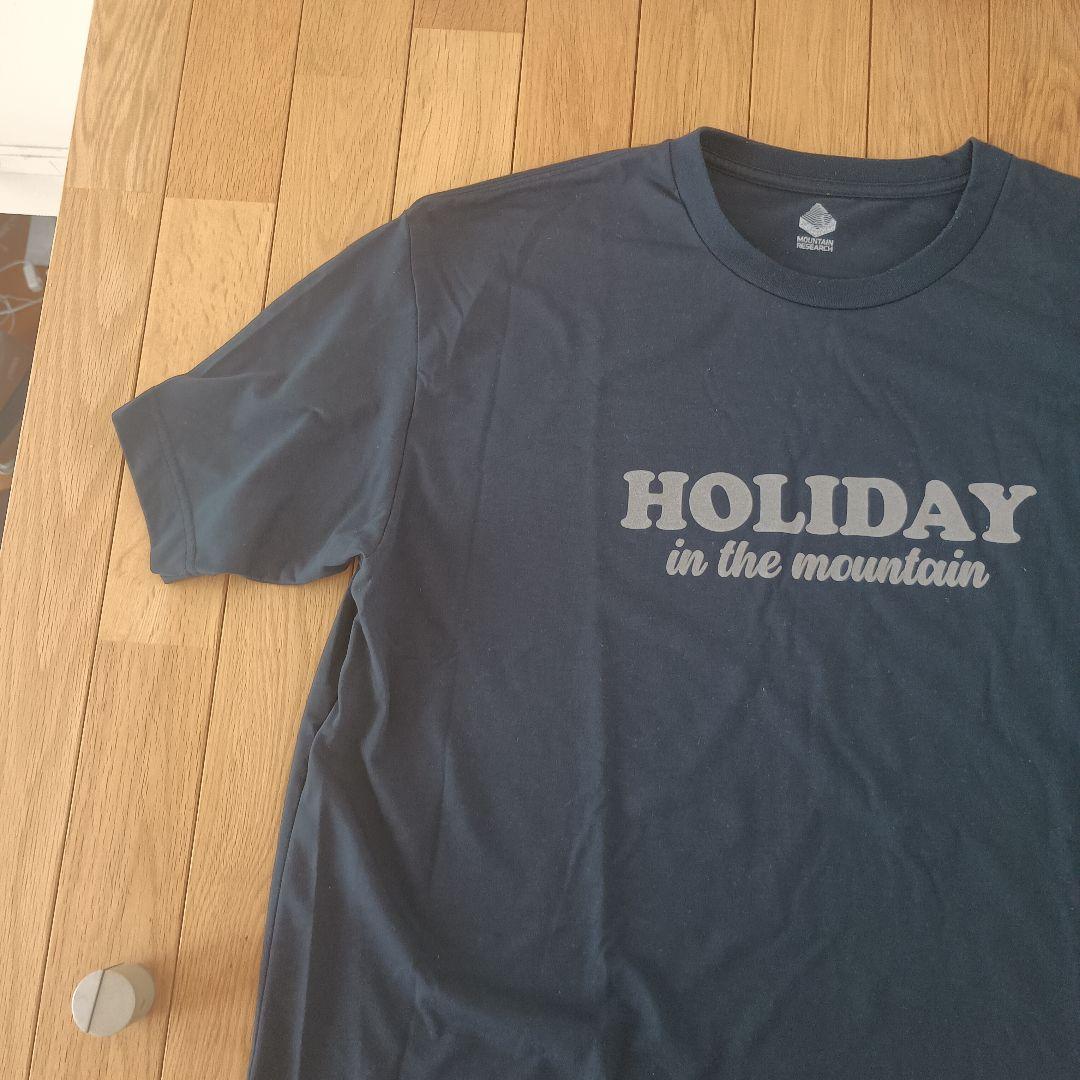 【L】マウンテンリサーチ　アナルコ　HOLIDAY　ネイビー　Tシャツ