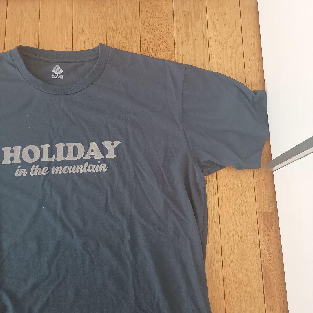 【L】マウンテンリサーチ　アナルコ　HOLIDAY　ネイビー　Tシャツ