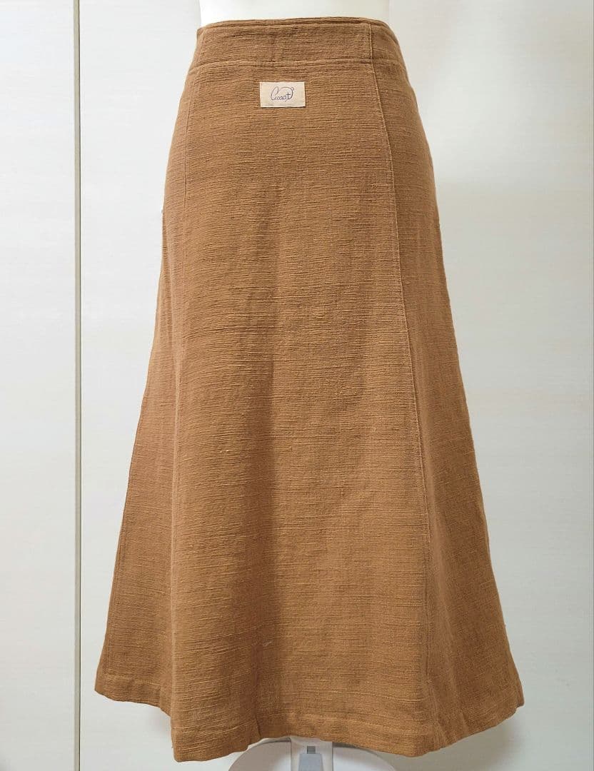 【Usaato】うさと ロングスカート ブラウン 天然素材 手織り 美品