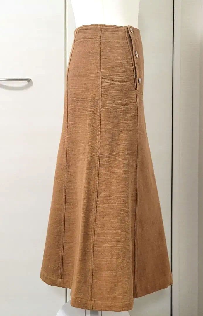 【Usaato】うさと ロングスカート ブラウン 天然素材 手織り 美品