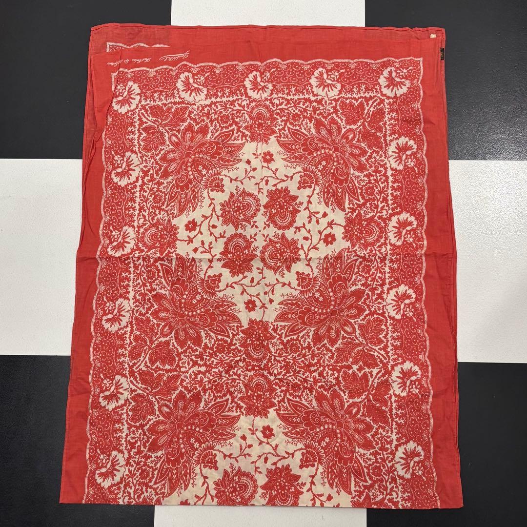 美品 RRL ペイズリー バンダナ フラワー 花 柄 大判 ストール ラルフ