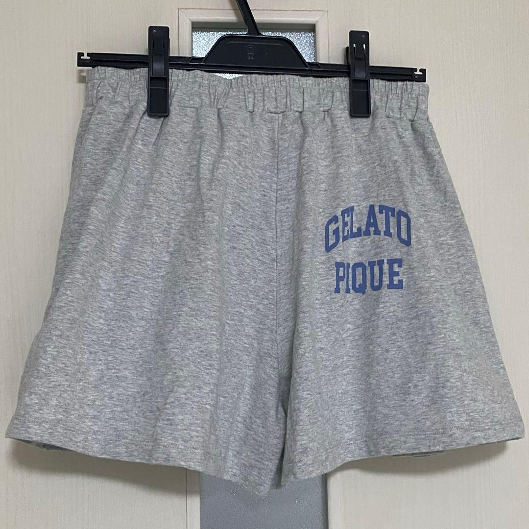 ジェラートボーダーポロ衿プルオーバー& カレッジロゴショートパンツ