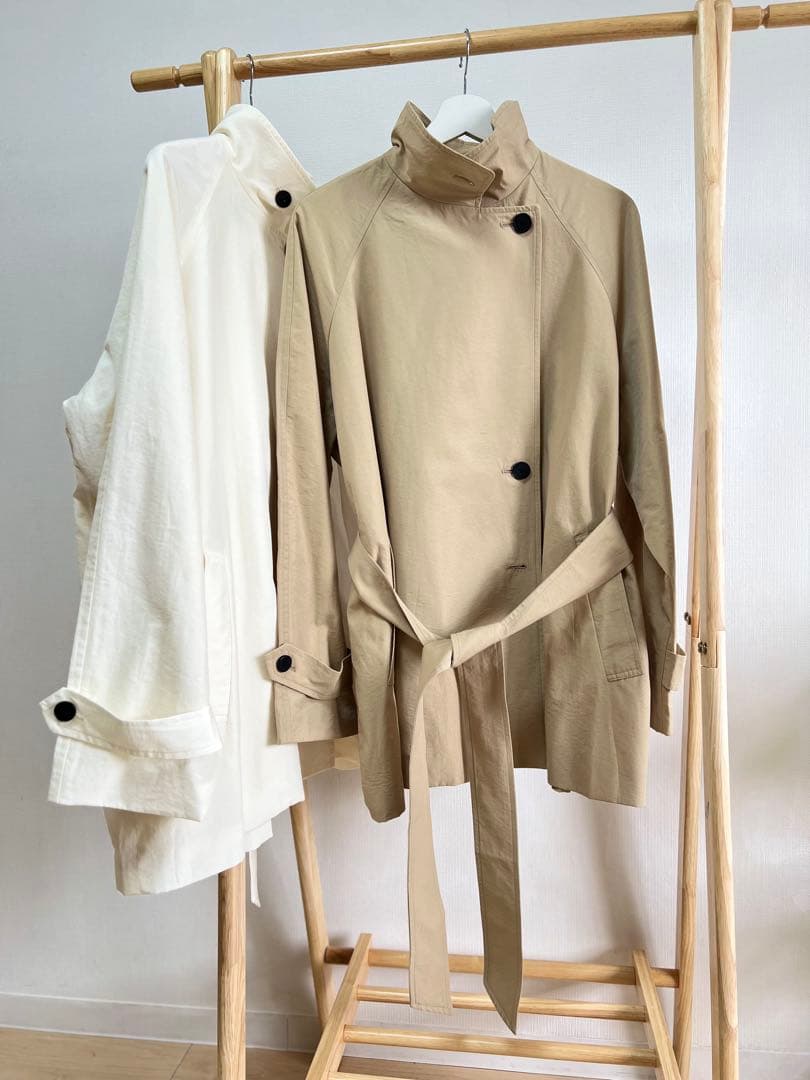 新品 TODAYFUL * Spring Short Trench エクリュ白