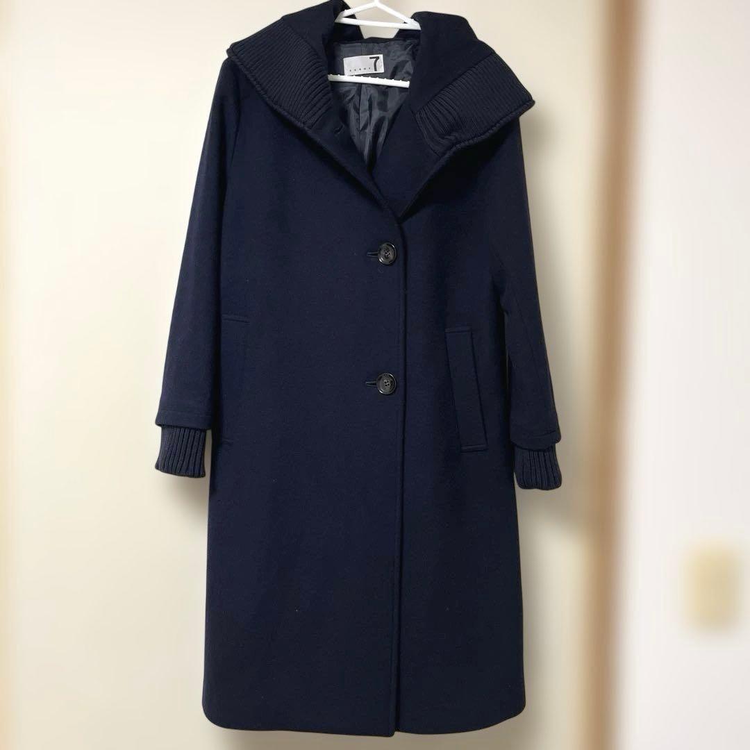 【美品】soeur7 YAMADAYAフード付き ロングコート