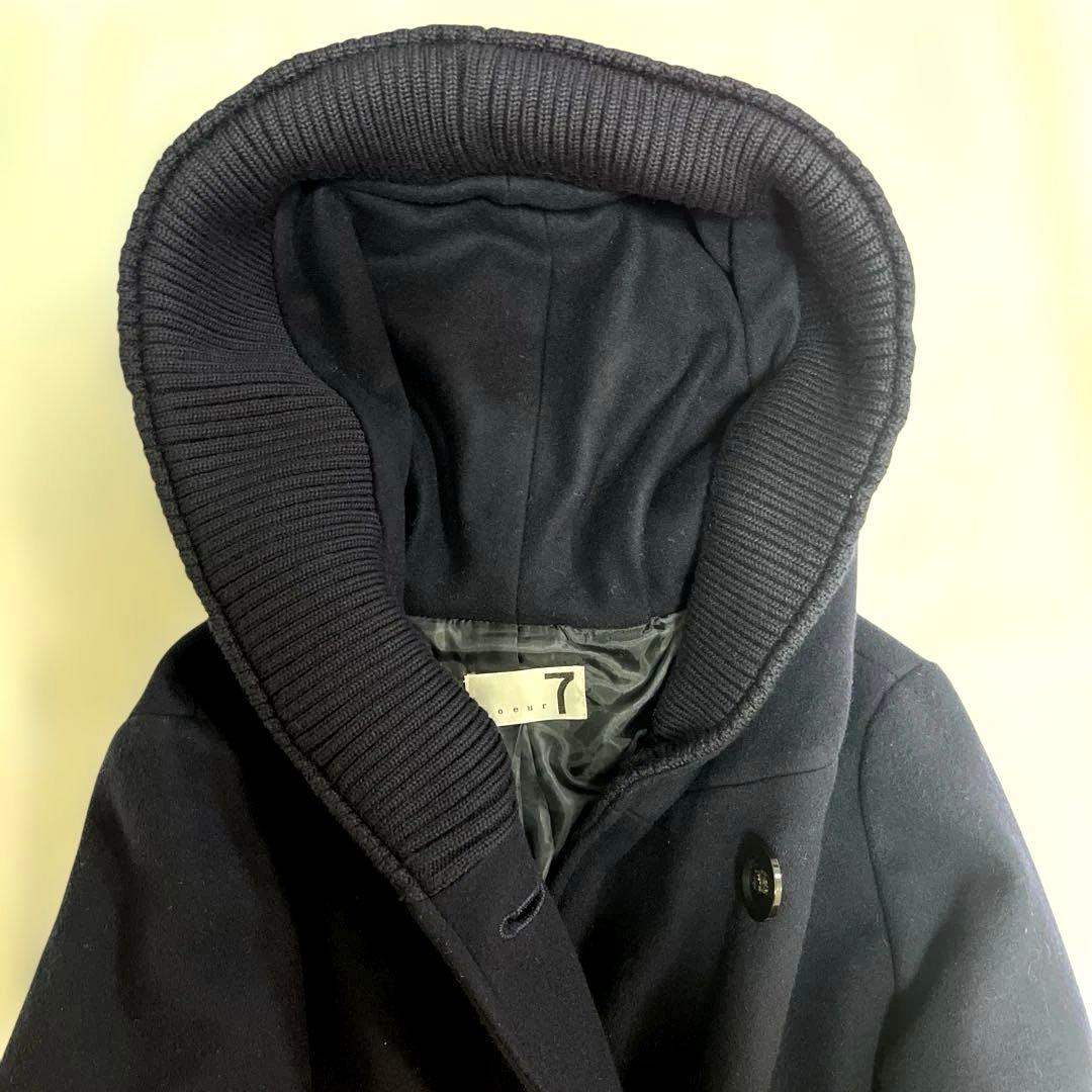 【美品】soeur7 YAMADAYAフード付き ロングコート