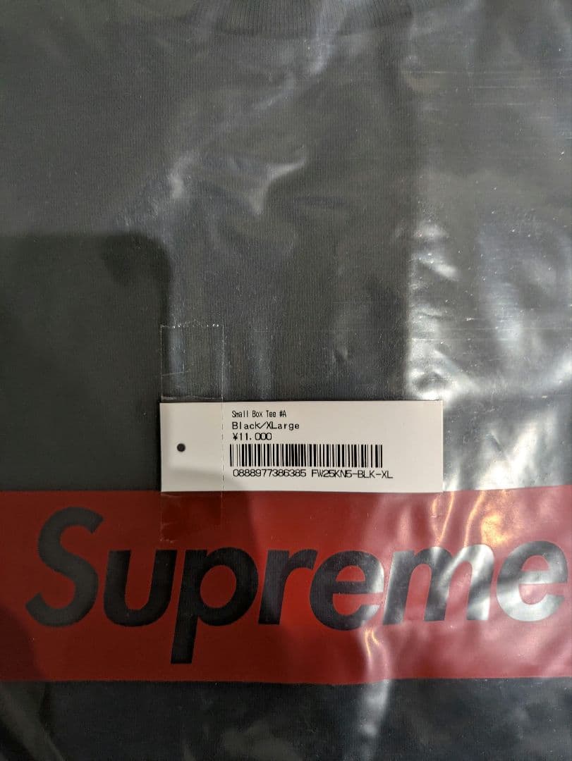 Supreme 2025AW Small Box L/S Tee ブラックＸＬ