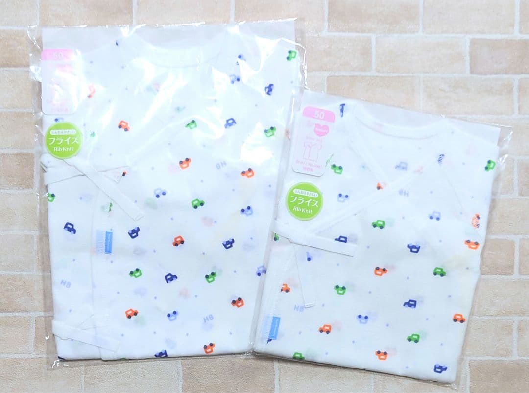 新品　未使用　ミキハウス　男の子出産準備　プレオール　肌着　スタイ