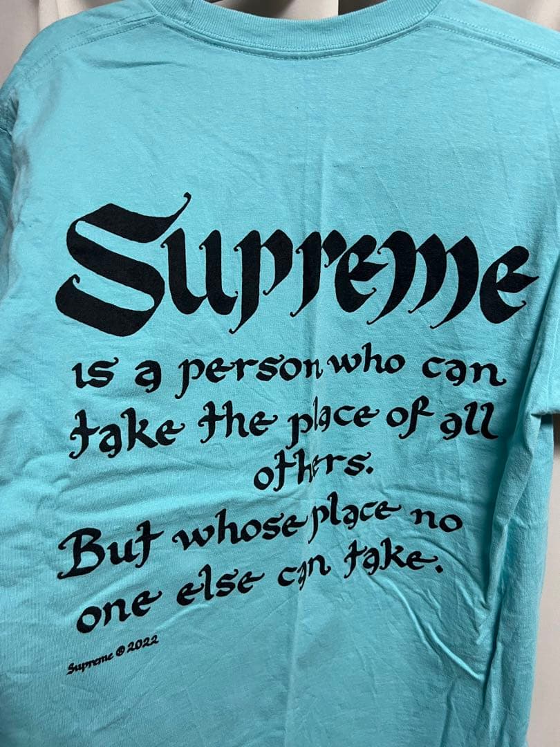 r*a様 Supreme Person Tee（Ｓ）Teal ティファニーブルー