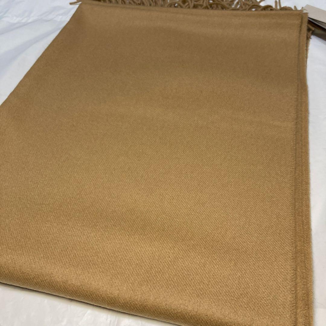 新品 ジョンストンズ カシミヤ100％ 大判ストール キャメル