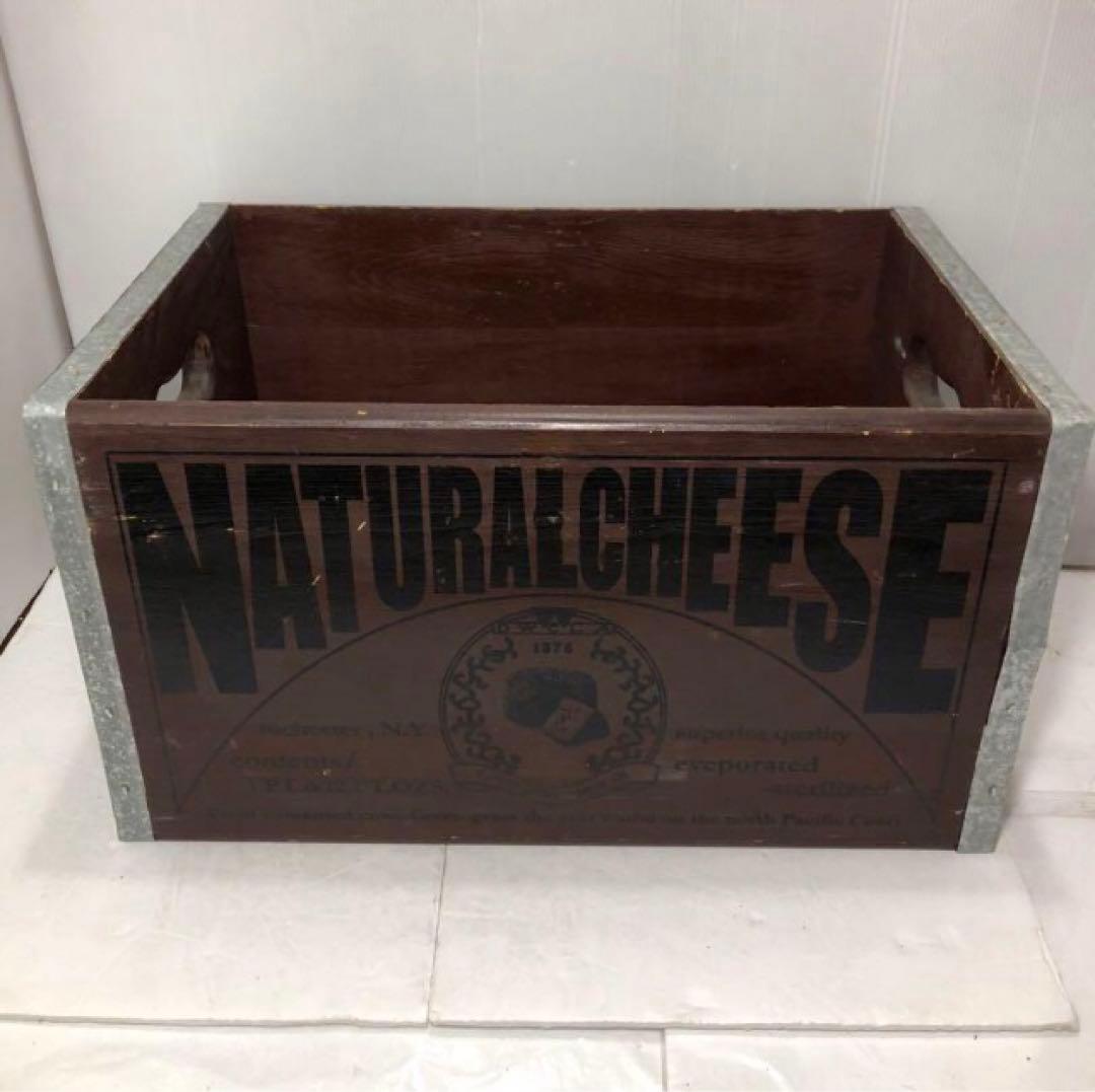 NATURAL CHEESE レトロ　木箱　収納