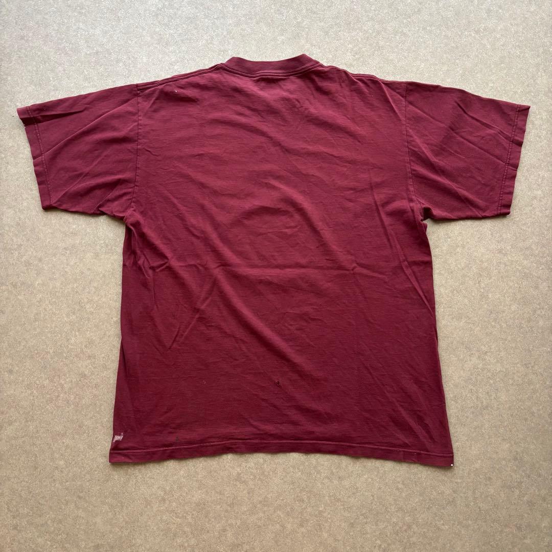 USA製 MIT カレッジTシャツ XL ボルドー系 古着 90s風