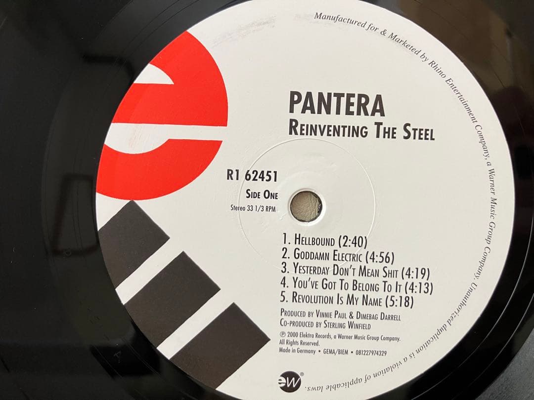 【美品】PANTERA - REINVENTING THE STEEL/激鉄LP
