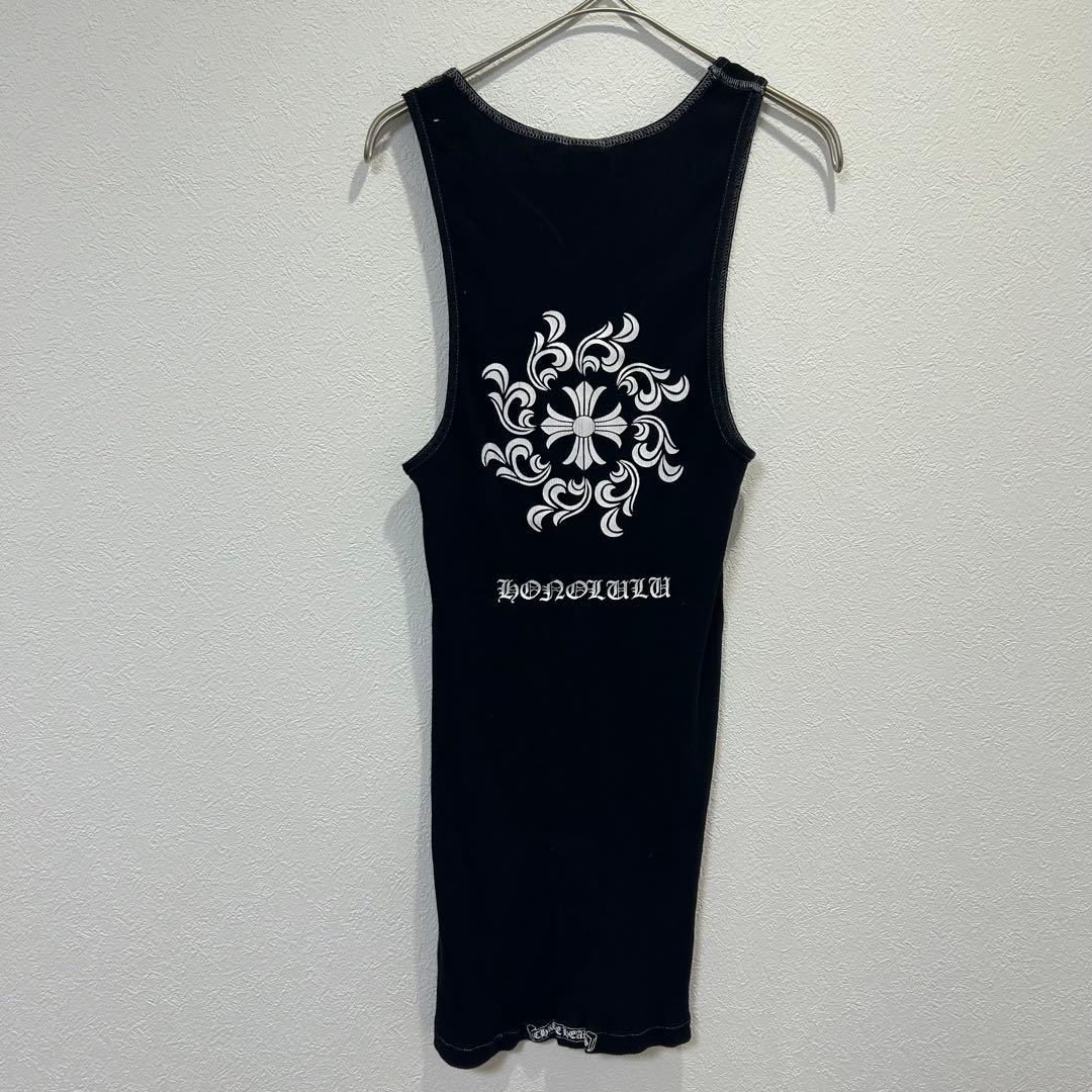希少chrome hearts クロムハーツ(L)ホノルル限定/黒/タンクトップ
