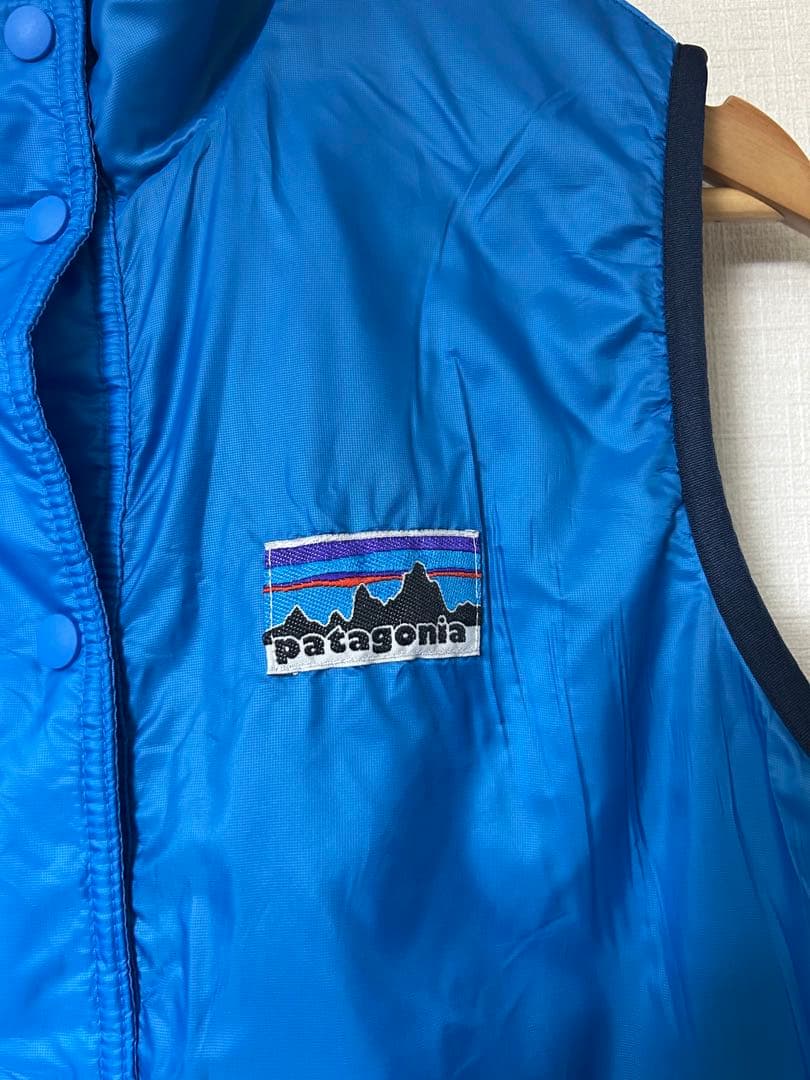 patagonia ネイビー リバーシブルベスト白タグ