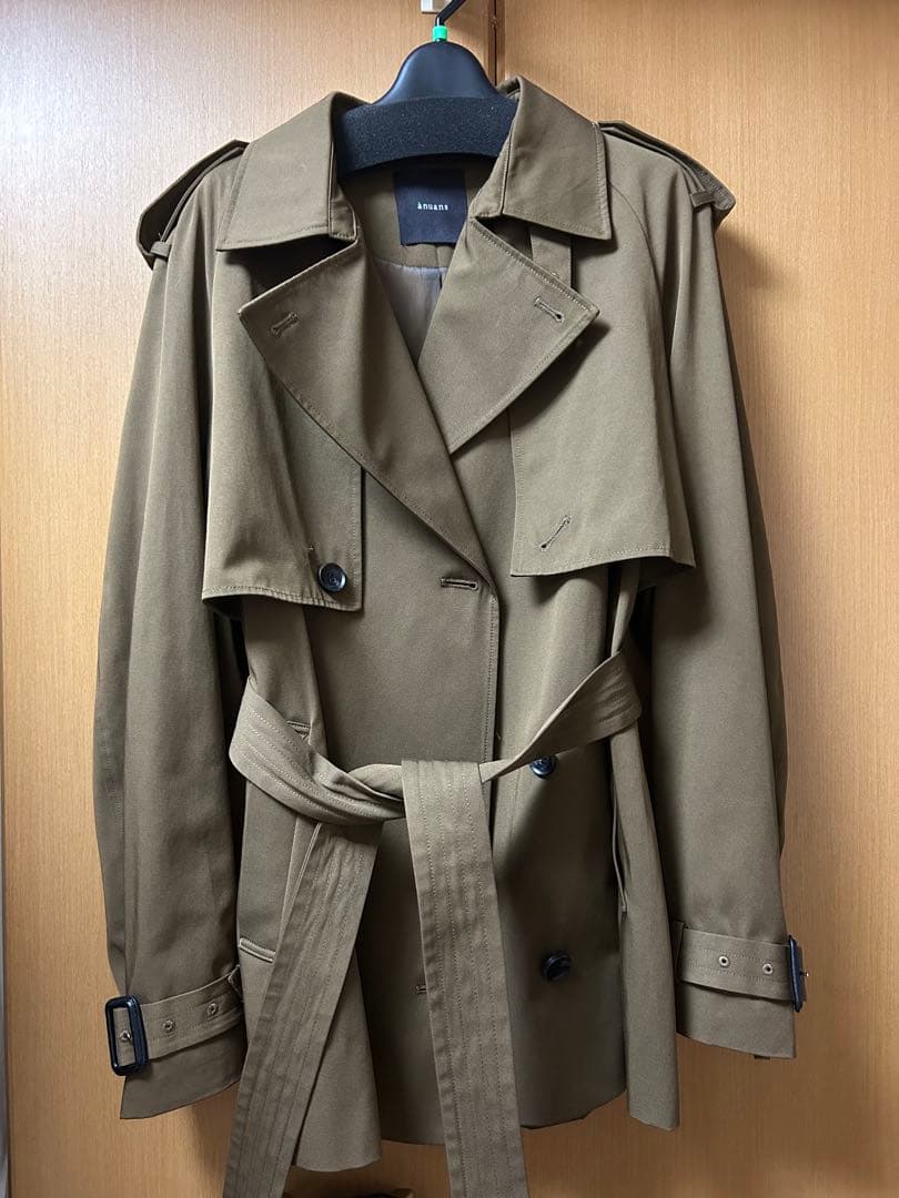 anuans ハーフオーバートレンチコート　brown M 2025ss