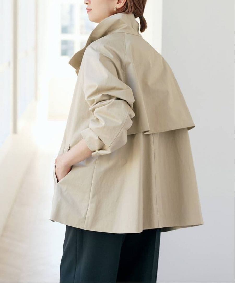 spick and span スタンドカラーショートコート　ベージュ36 今期