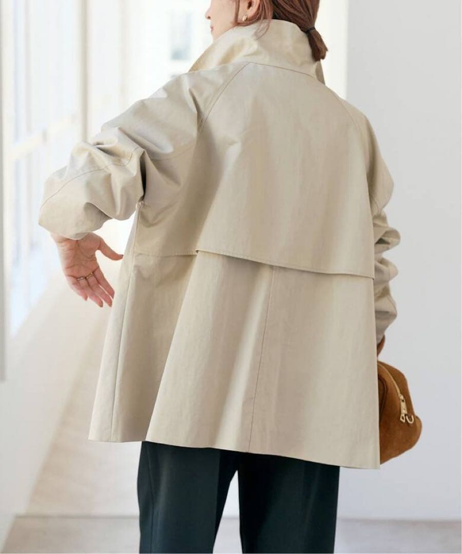 spick and span スタンドカラーショートコート　ベージュ36 今期