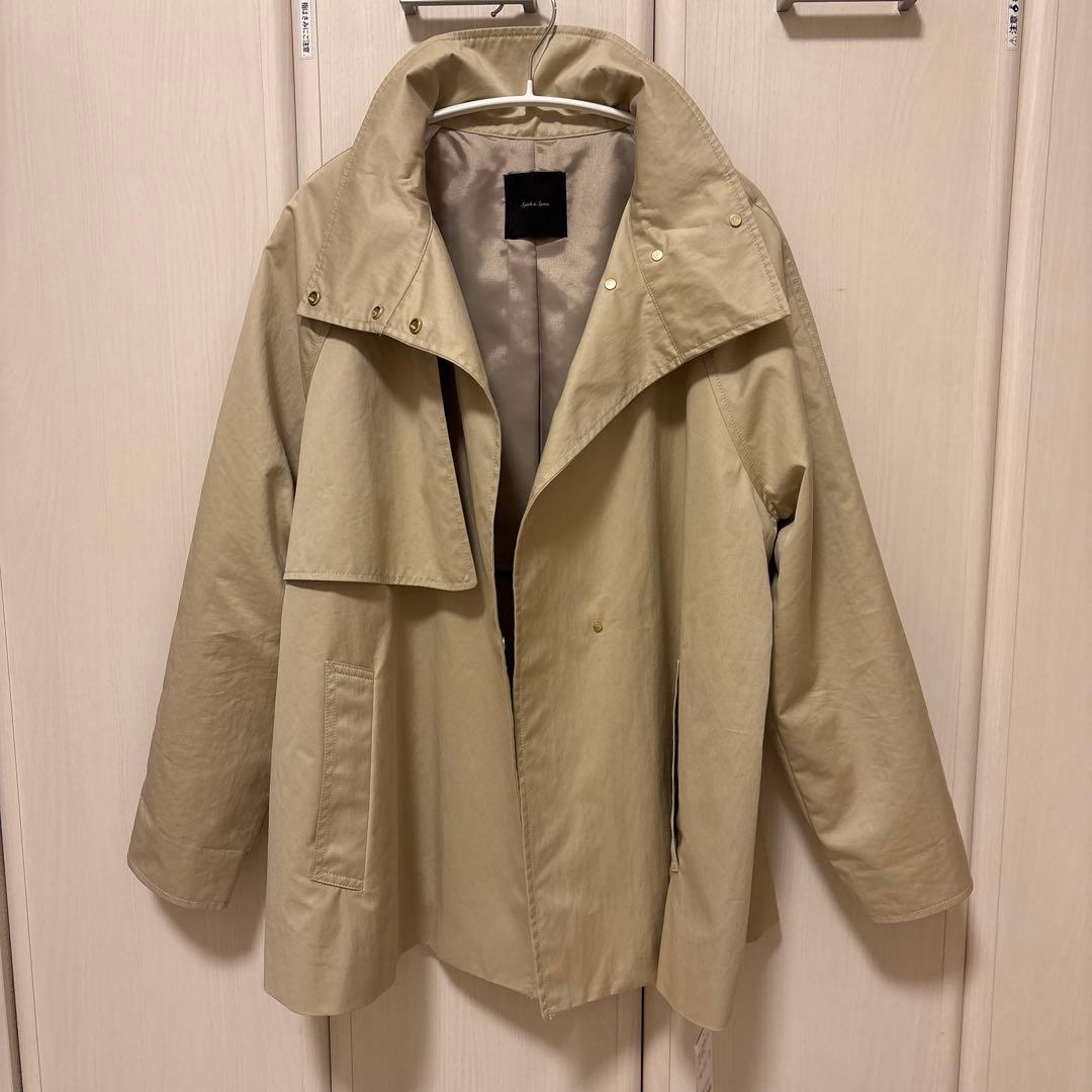 spick and span スタンドカラーショートコート　ベージュ36 今期