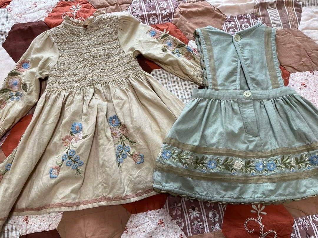 Apolina Gerdy pinaforeとmia dressセット/1-2y
