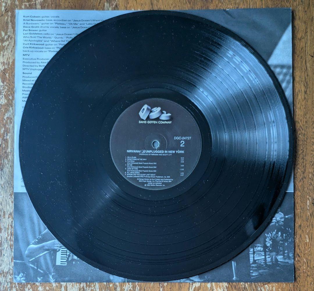 【希少US盤】Nirvana MTV Unplugged LPレコード
