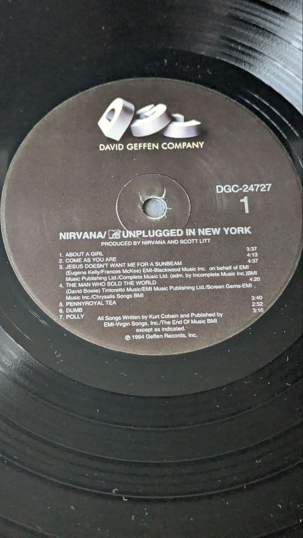 【希少US盤】Nirvana MTV Unplugged LPレコード