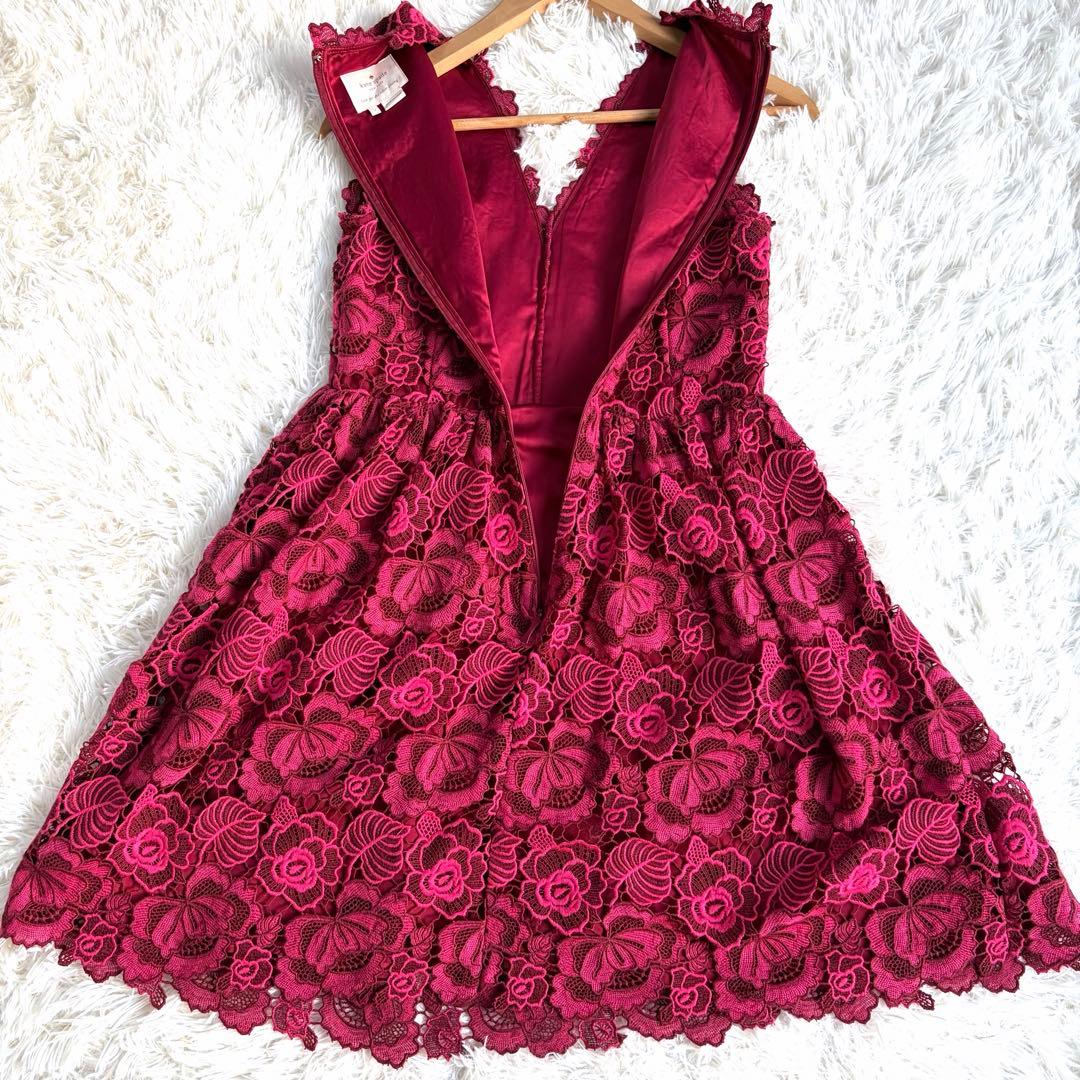 【極美品】ケイトスペード フラワーレース ワンピース　総レース　花柄