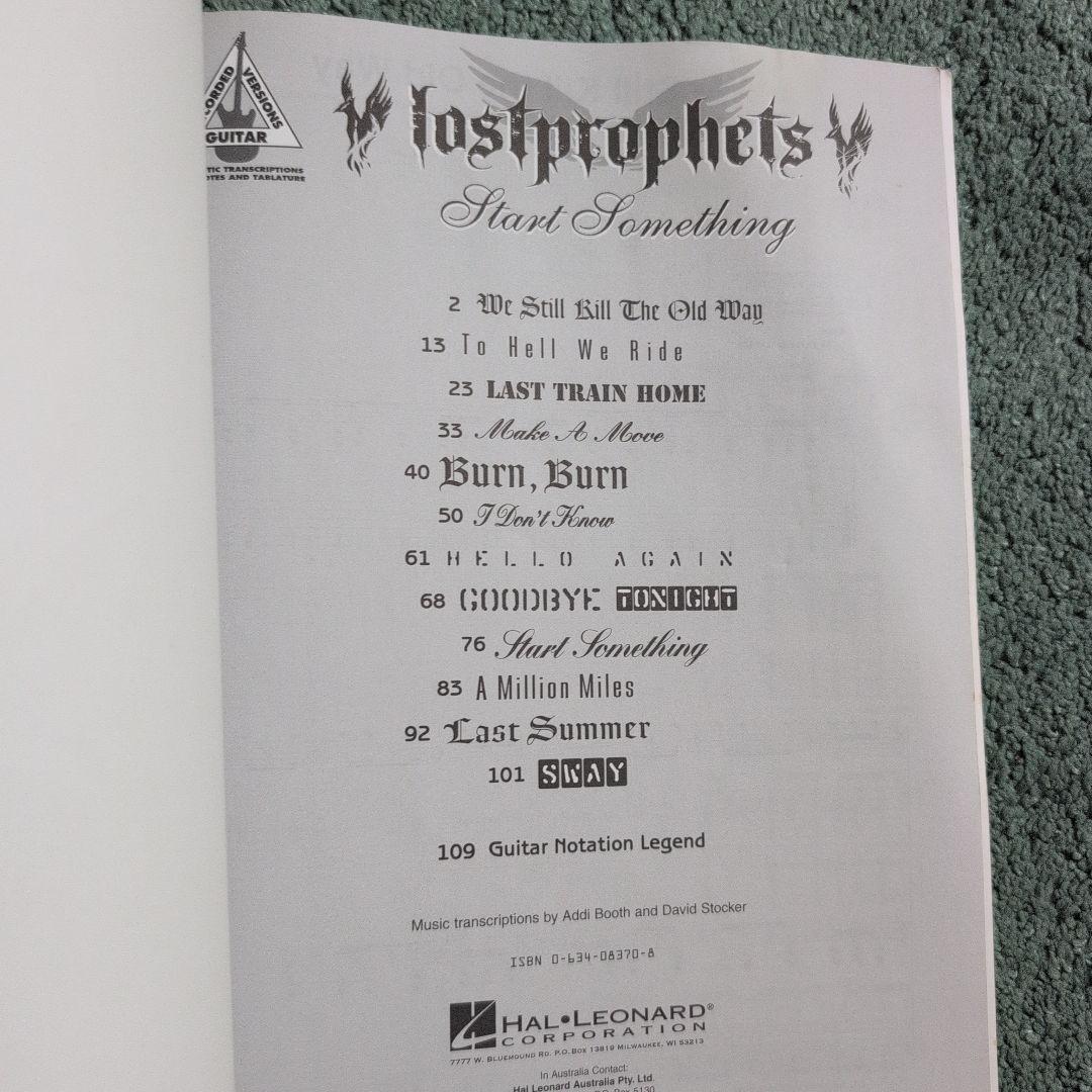 Lostprophets Start Something ギター譜