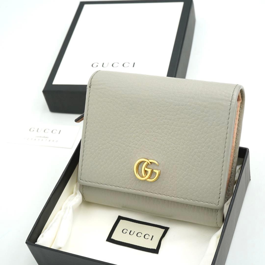 ✨新品未使用・箱付き✨　GUCCI ミニ財布　マーモント　バイカラー　GGロゴ