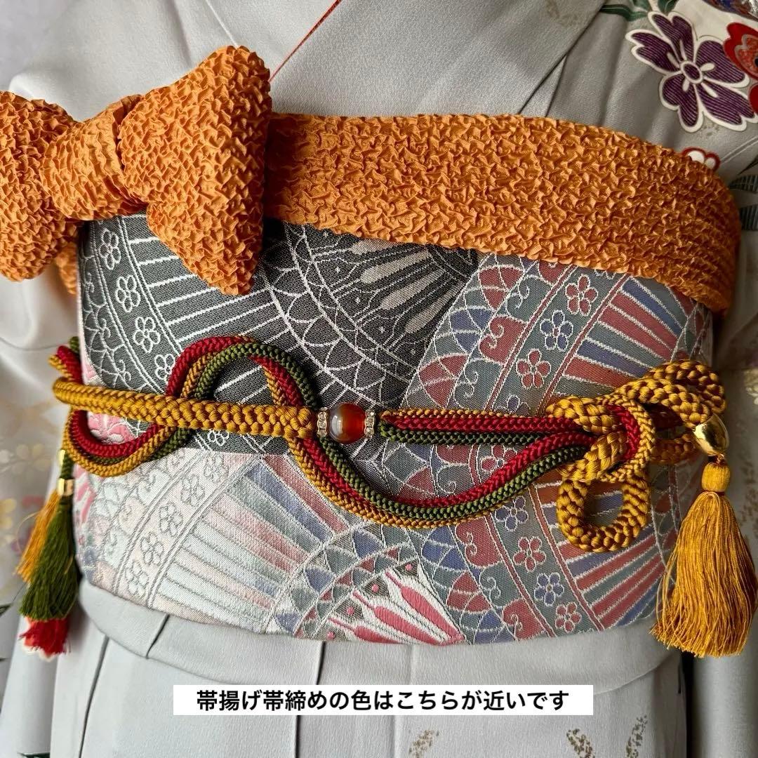 豪華振袖5点セット　トールサイズ　成人式　綺麗なグレー　156〜170