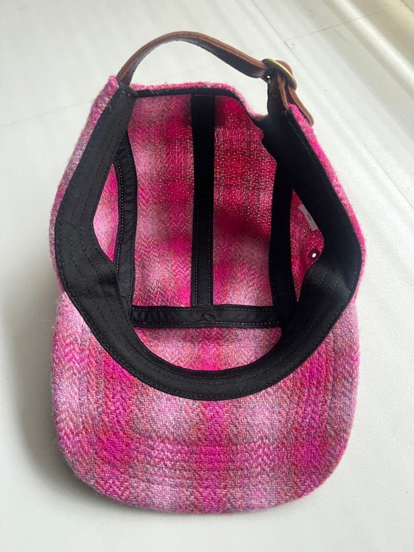 極美品　25AW Supreme Harris tweed キャップ　ピンク