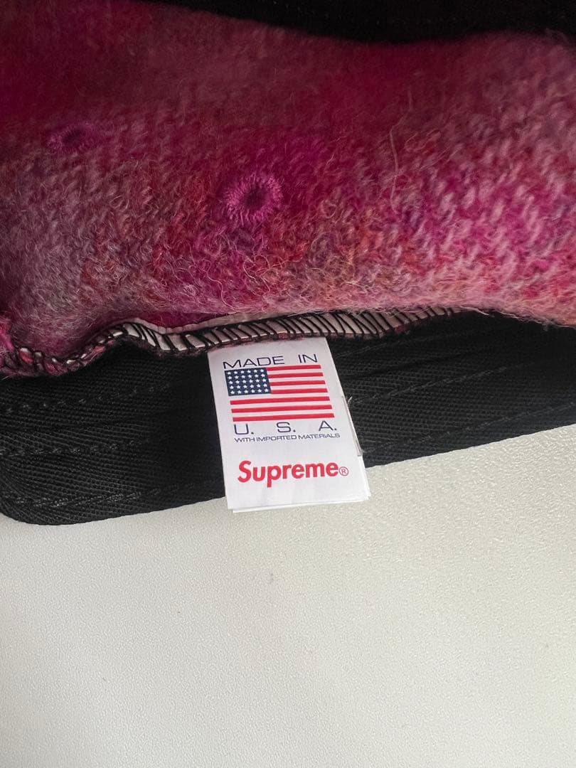 極美品　25AW Supreme Harris tweed キャップ　ピンク