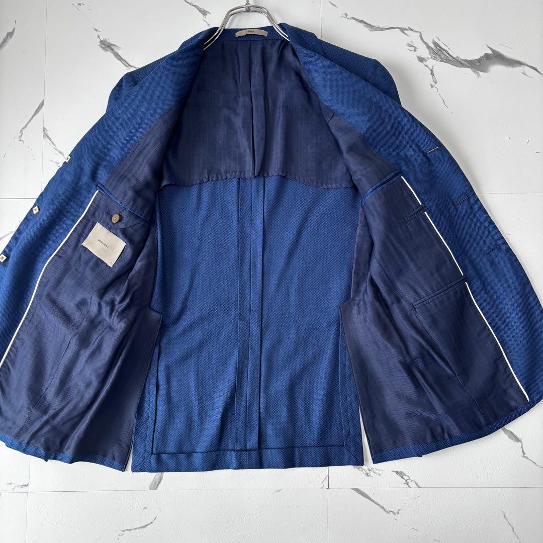 BOGLIOLI✨テーラードジャケット　シルク100 ネイビー　YORK 刻印