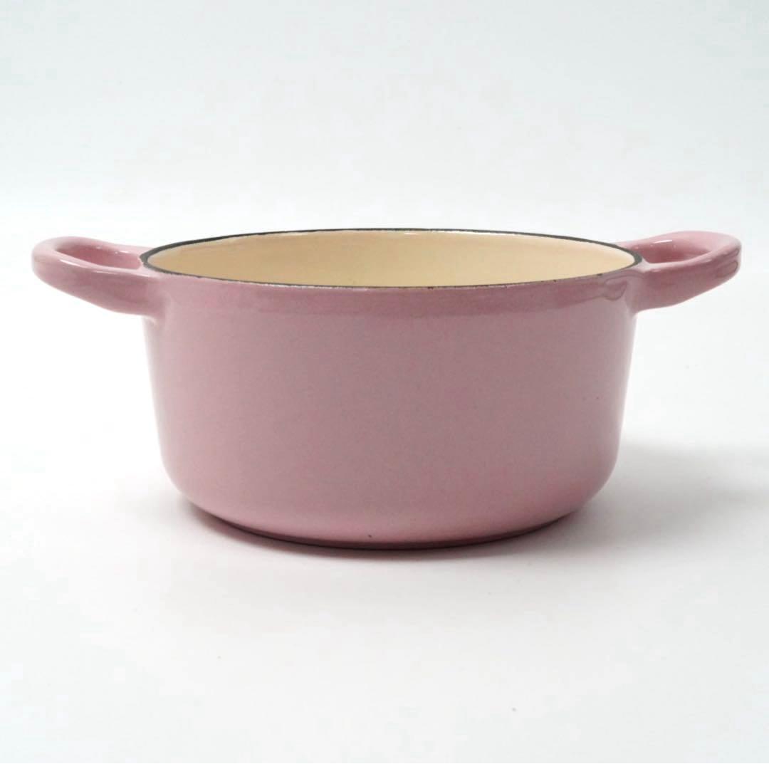 【美品】LE CREUSET　ココット ロンド シフォンピンク　14cm