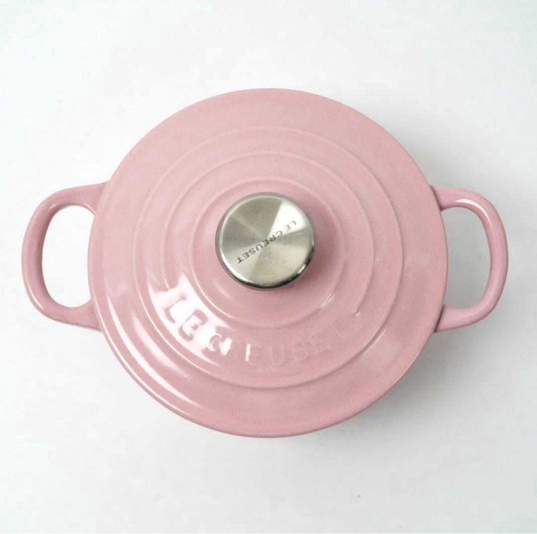 【美品】LE CREUSET　ココット ロンド シフォンピンク　14cm