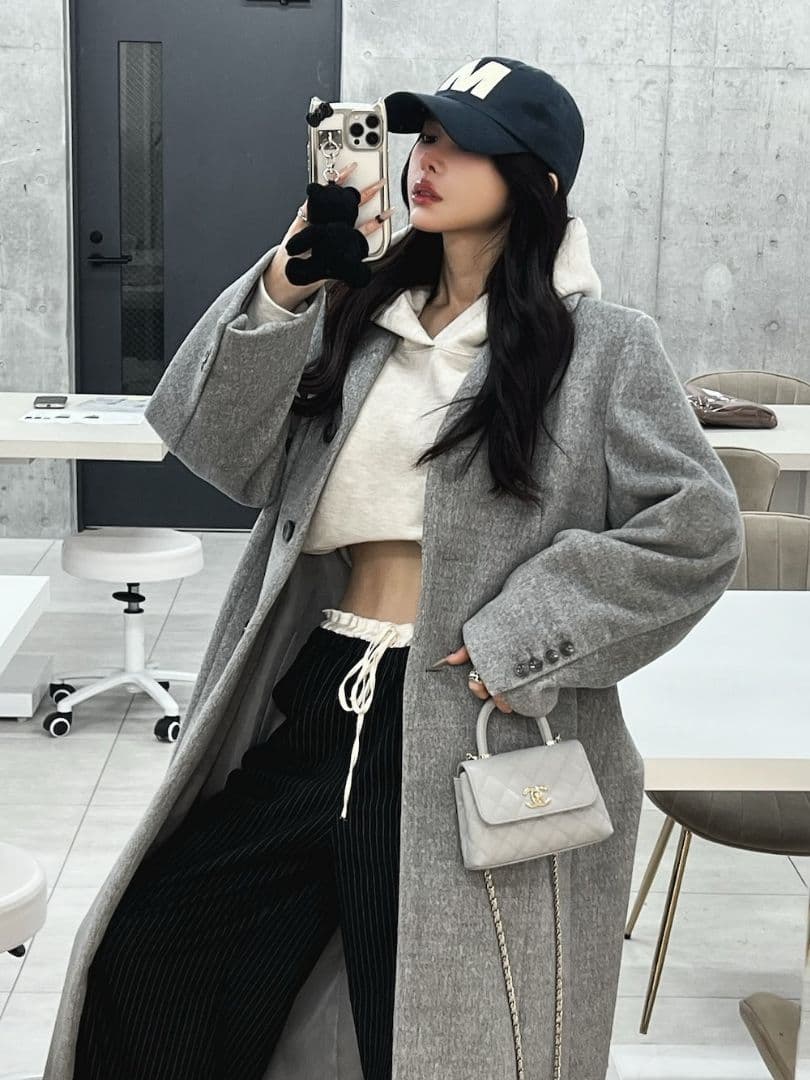 新品値札付き Darich ベーシックテーラードロングコート GRY