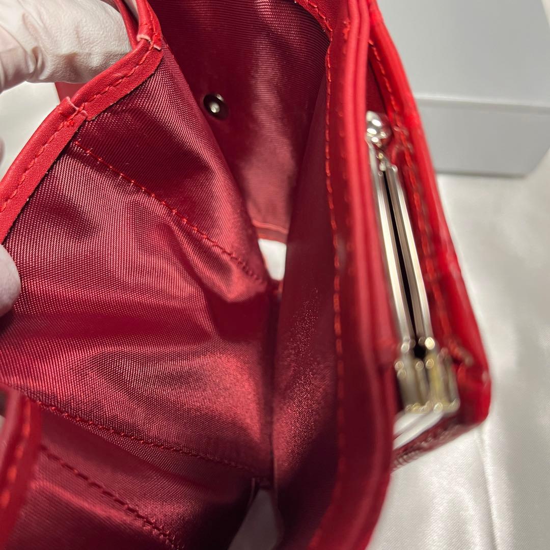 新品VivienneWestwood赤 レッド クロコダイル 三つ折り財布 四角