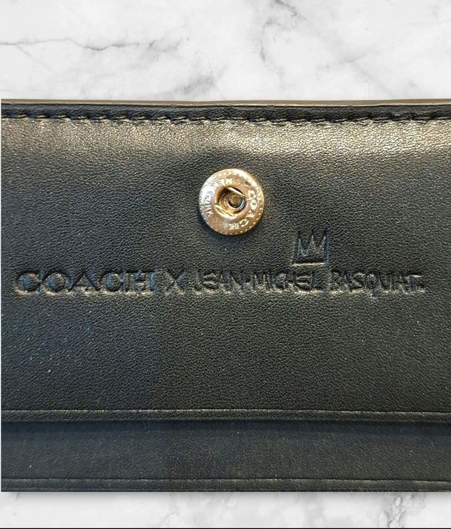 COACH コーチ 二つ折り財布 C5614 ブラック パスキア コラボ