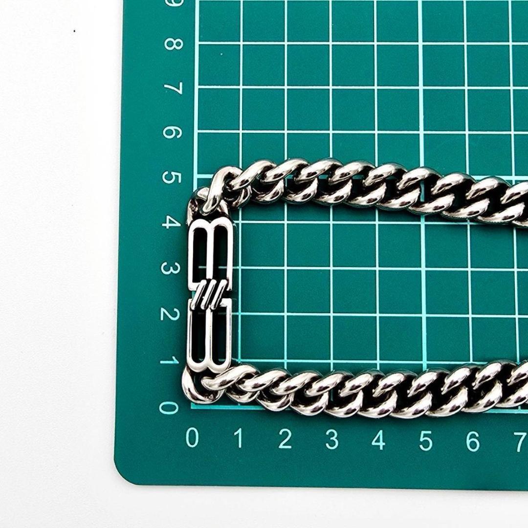 美品 BALENCIAGA バレンシアガ グルメットネックレス BB icon.