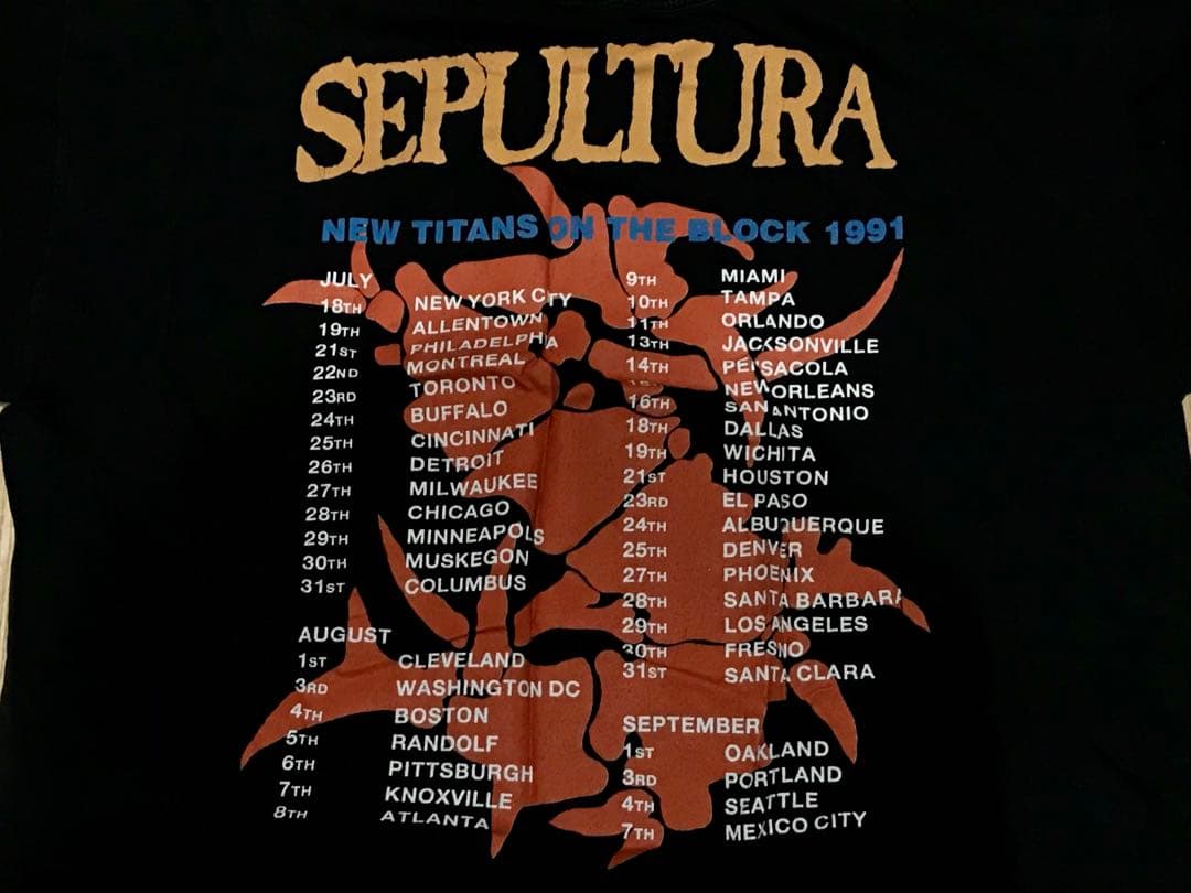 セパルトゥラ SEPULTURA (C)1991 ARISE ツアー シャツ