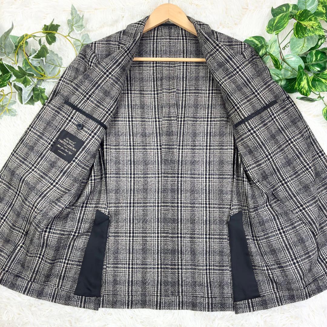 美品　ユナイテッドアローズトウキョウ　シルク混　タータンチェック　アンコン　Ｌ