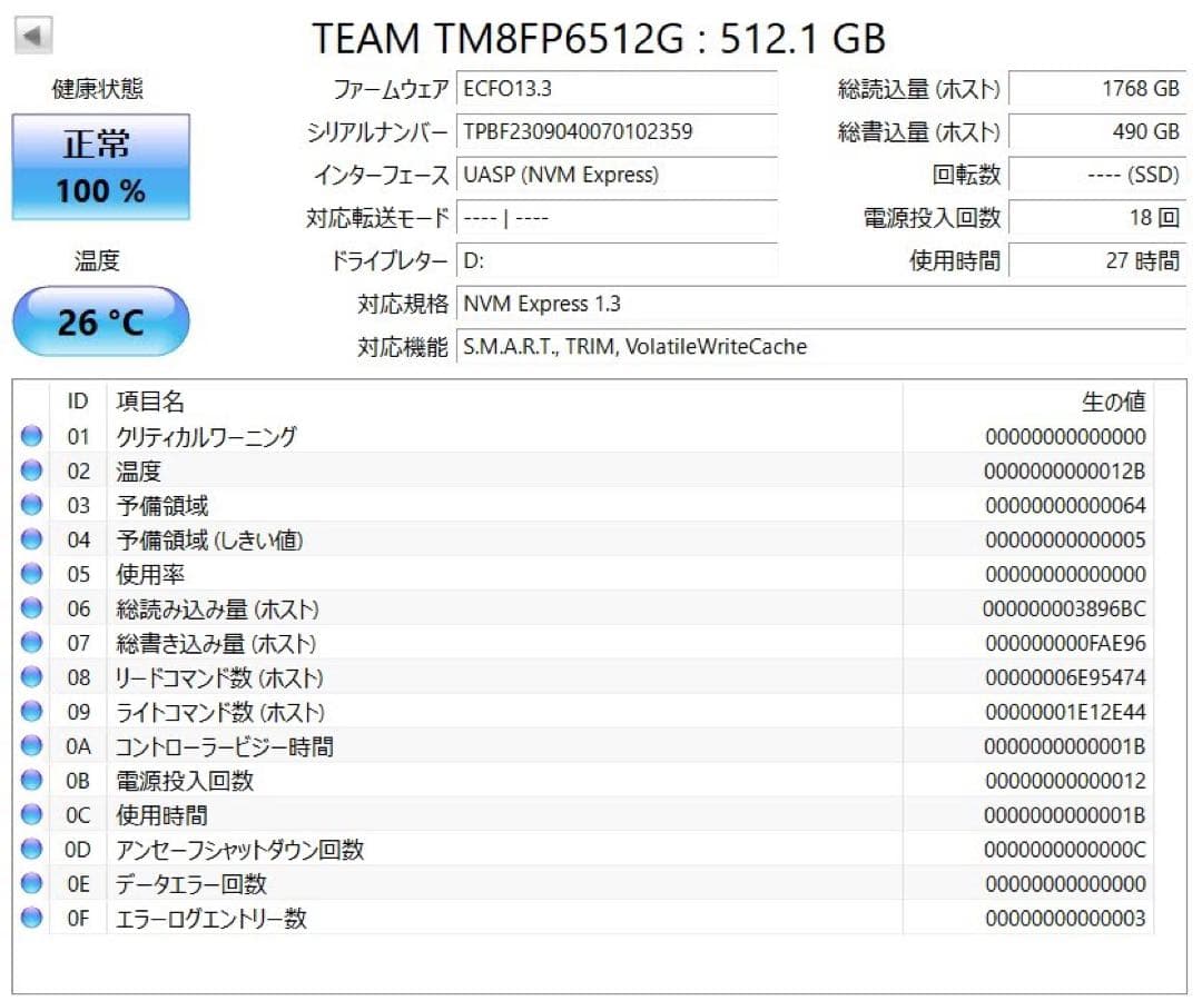 TEAMGROUP TM8FP6512G 512GB SSD その2